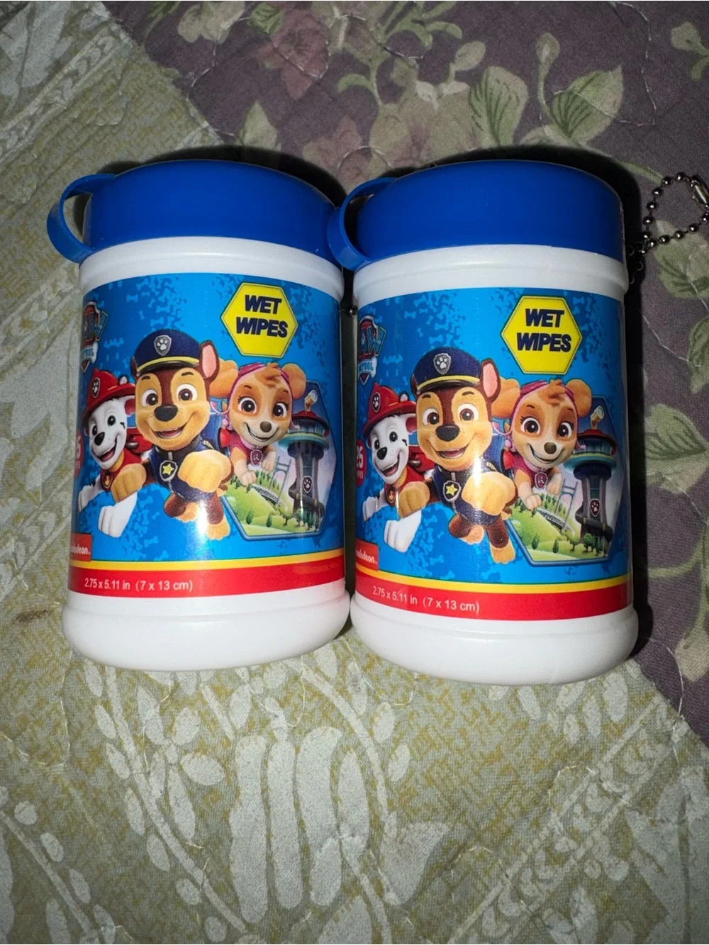 Paw Patrol Wet Wipes Containers - Blue, White, Red